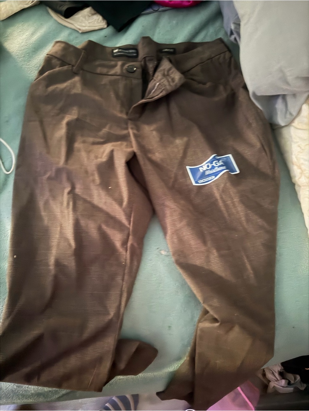 NO-GAP Waistband Trouser - Brown